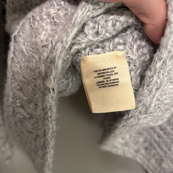 Moth Gray Textured Knit Cardigan Sweater - Picture 7 of 8